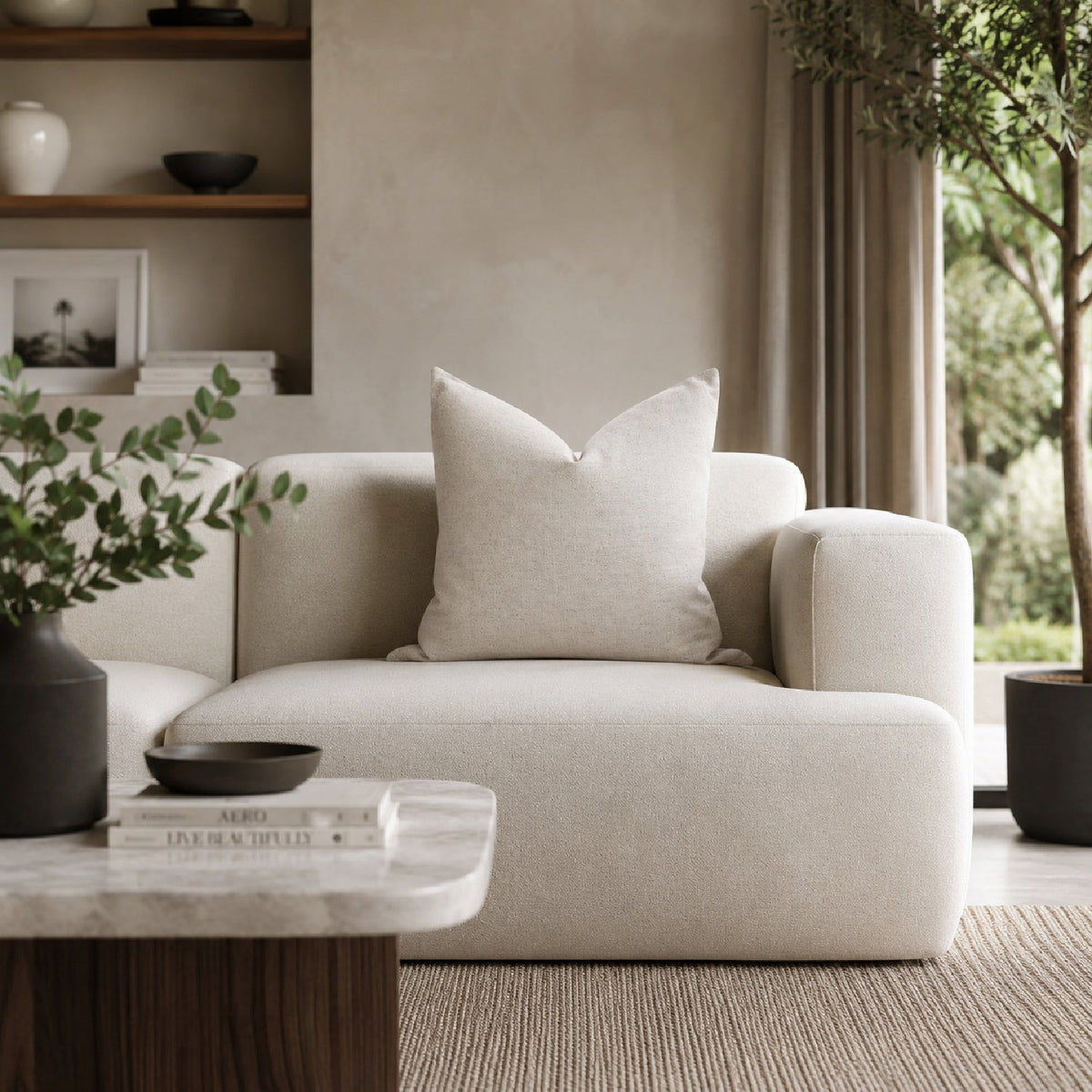 Minimalist Linen Blend Pillows (2) | Living Essentials The Basic