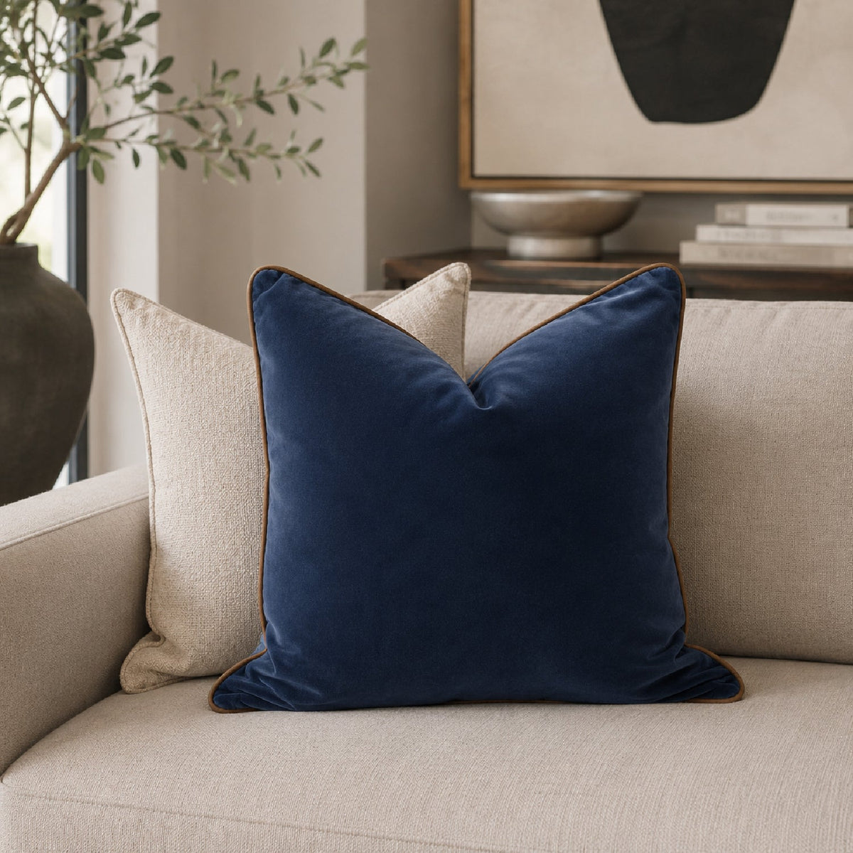 Piped Square Pillows (2) | Living Essentials The Not So Basic