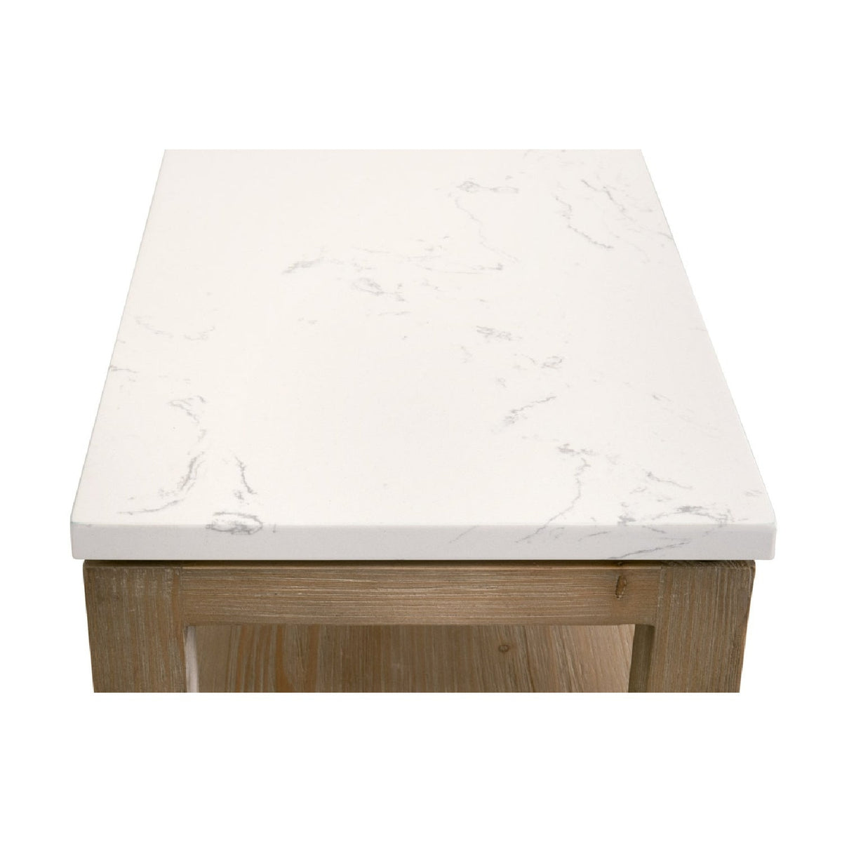 White Quartz Top Console Table | Living Essentials Emerie