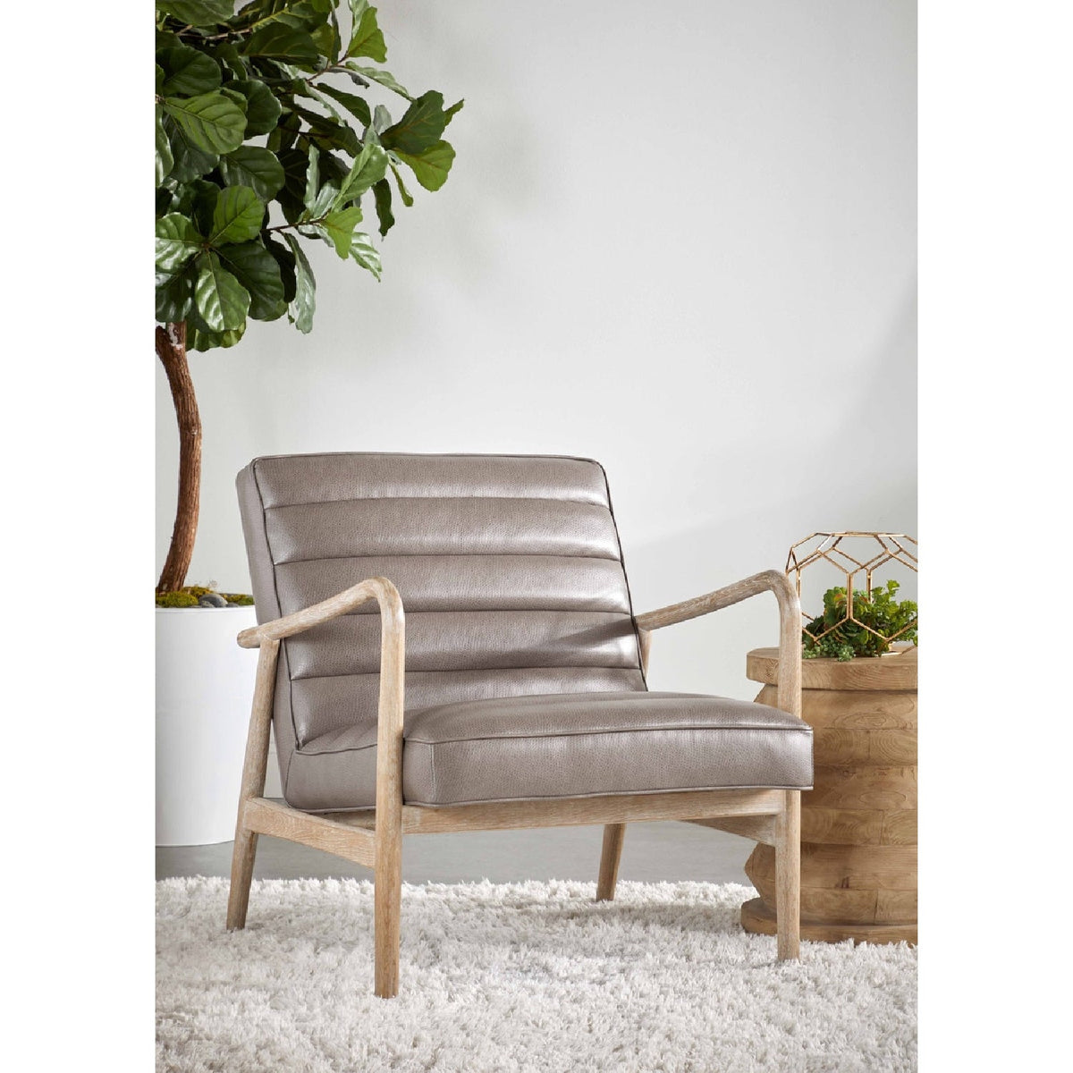 Pine Wood Cylindrical Accent Table | Living Essentials Pier