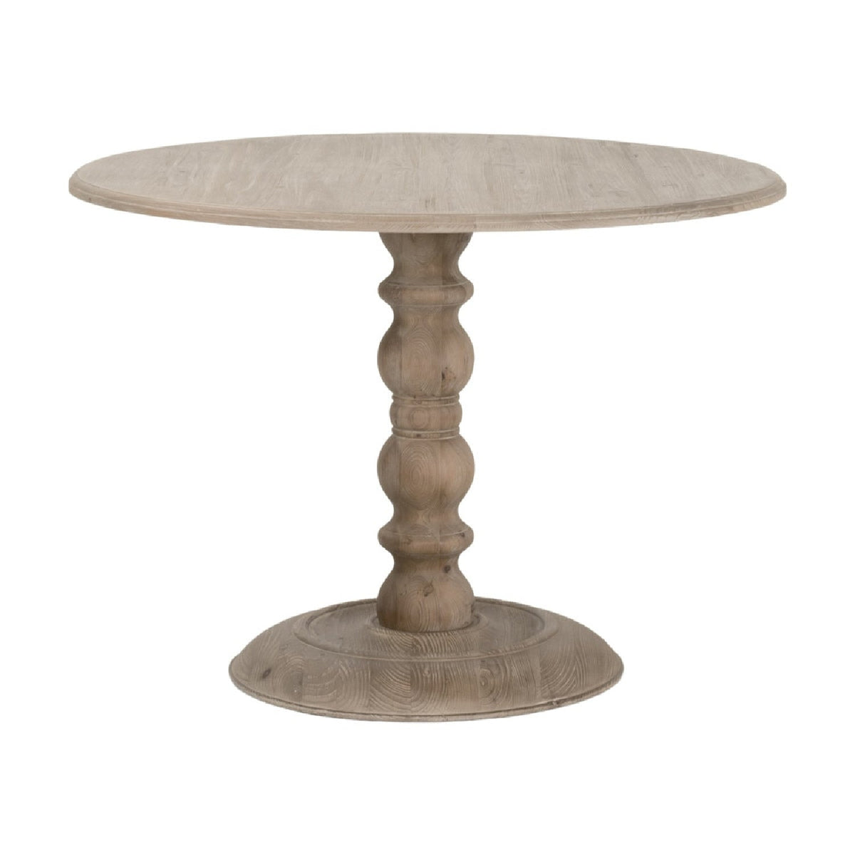 Gray Pine Round Dining Table | Living Essentials Chelsea