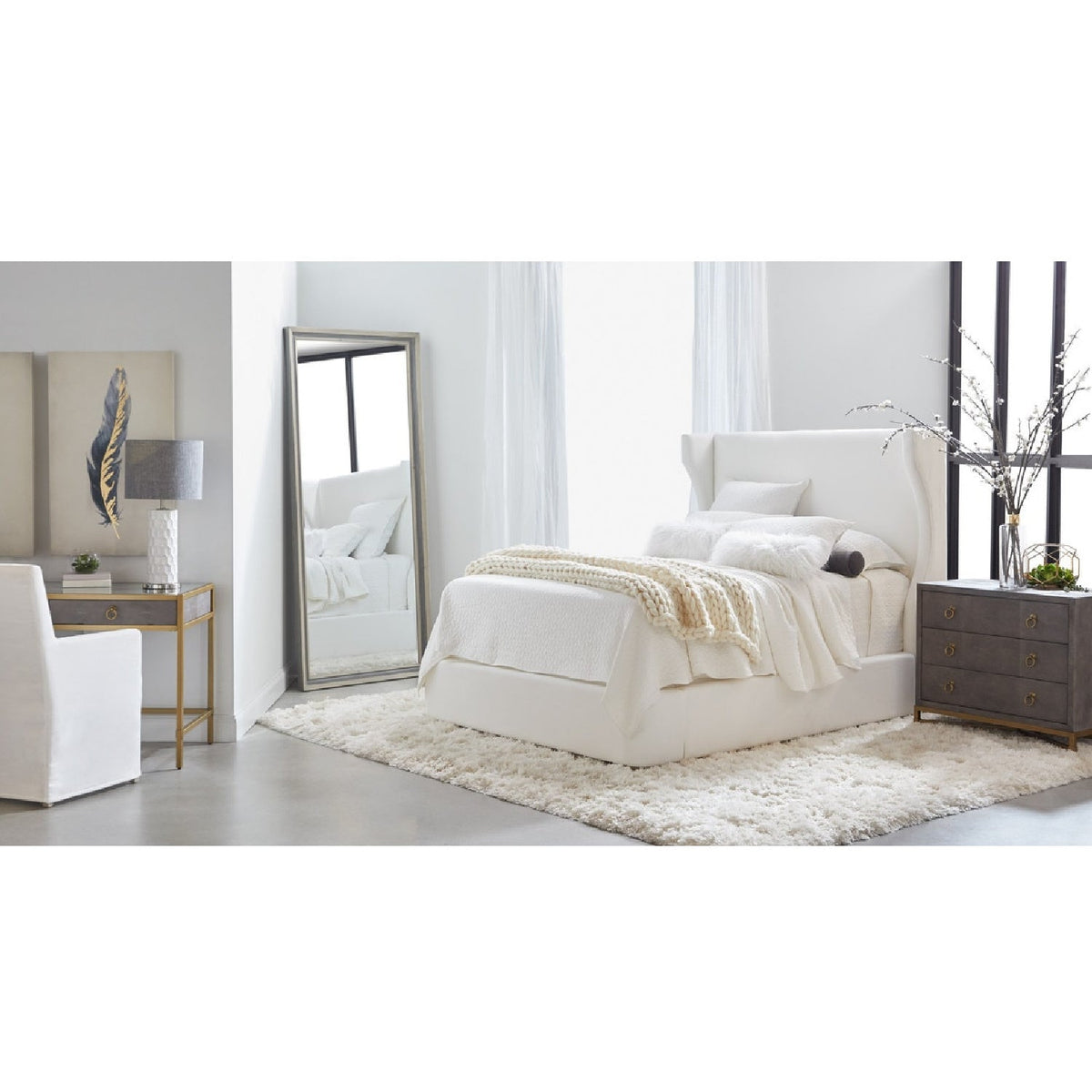 Two-Toned Pine Mirror | Living Essentials Caden