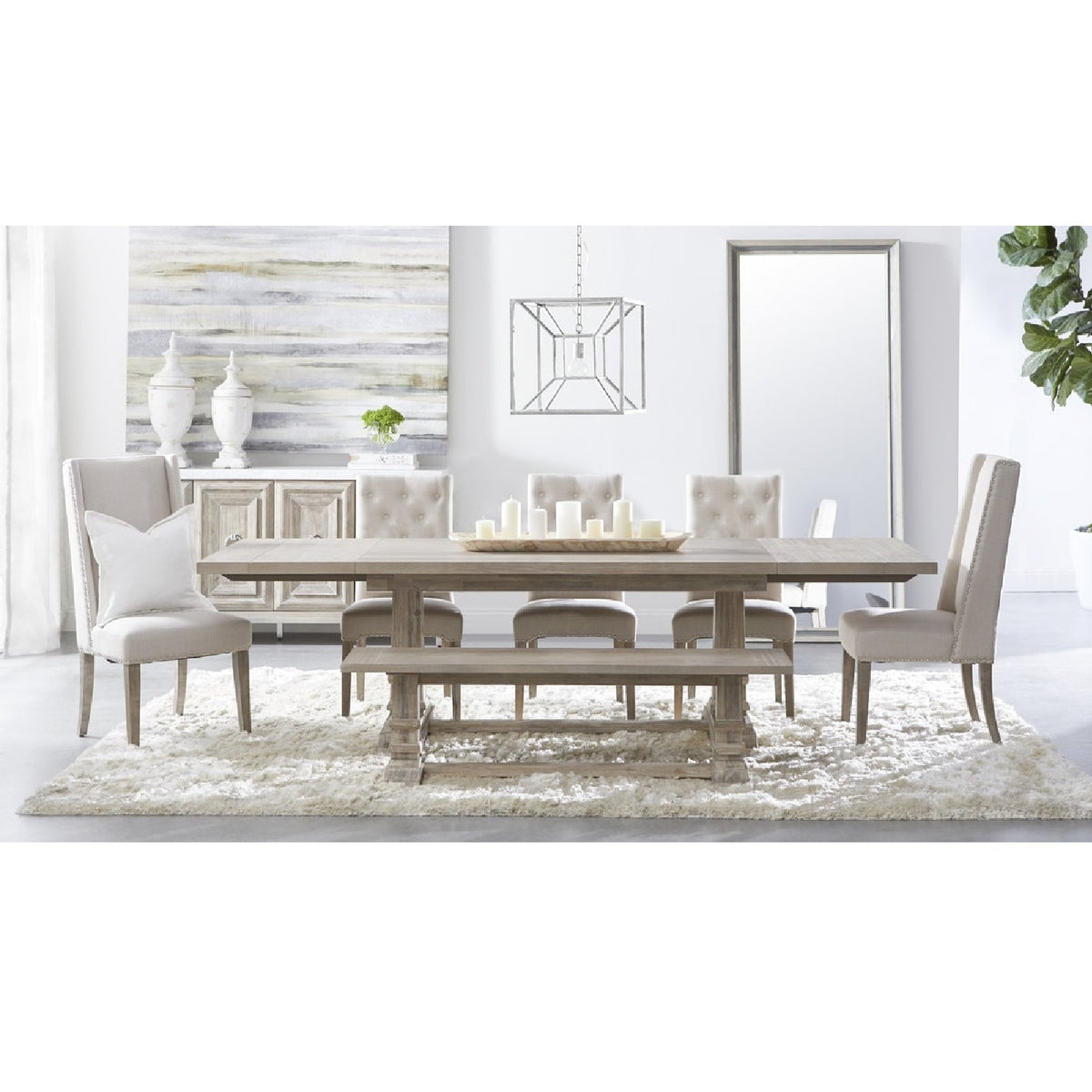 Two-Toned Pine Mirror | Living Essentials Caden