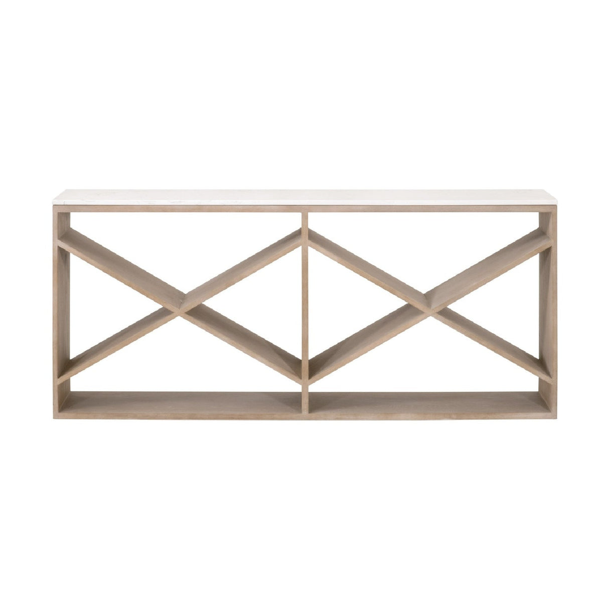 Crisscross Oak Console Table | Living Essentials Cellar
