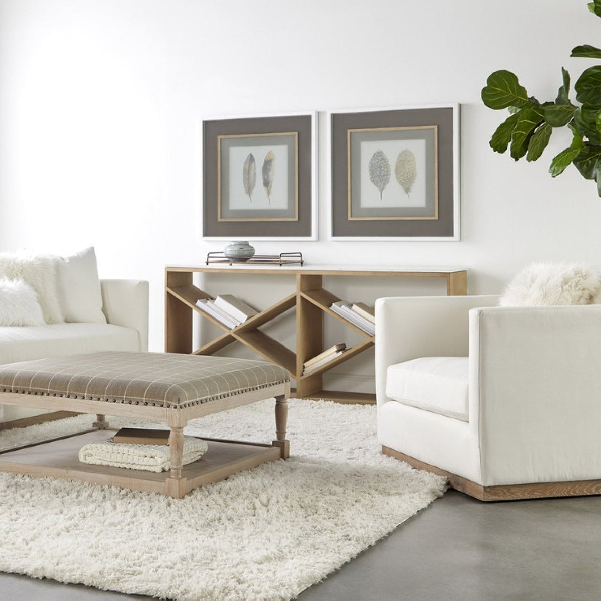Crisscross Oak Console Table | Living Essentials Cellar