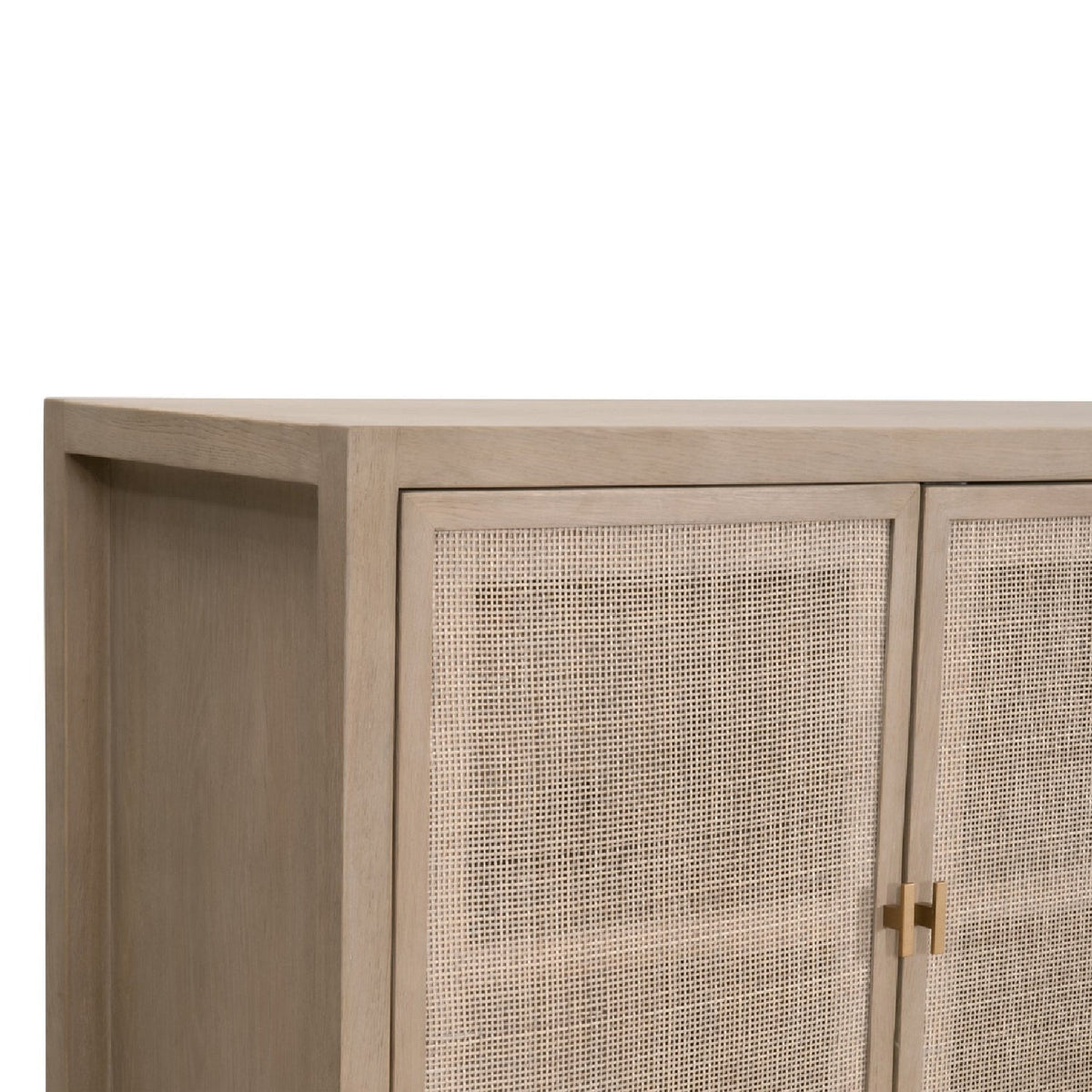 4-Door Gray Cane Media Sideboard | Living Essentials Carina