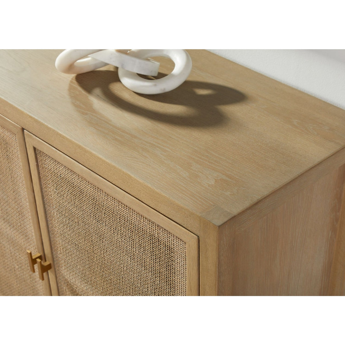4-Door Gray Cane Media Sideboard | Living Essentials Carina