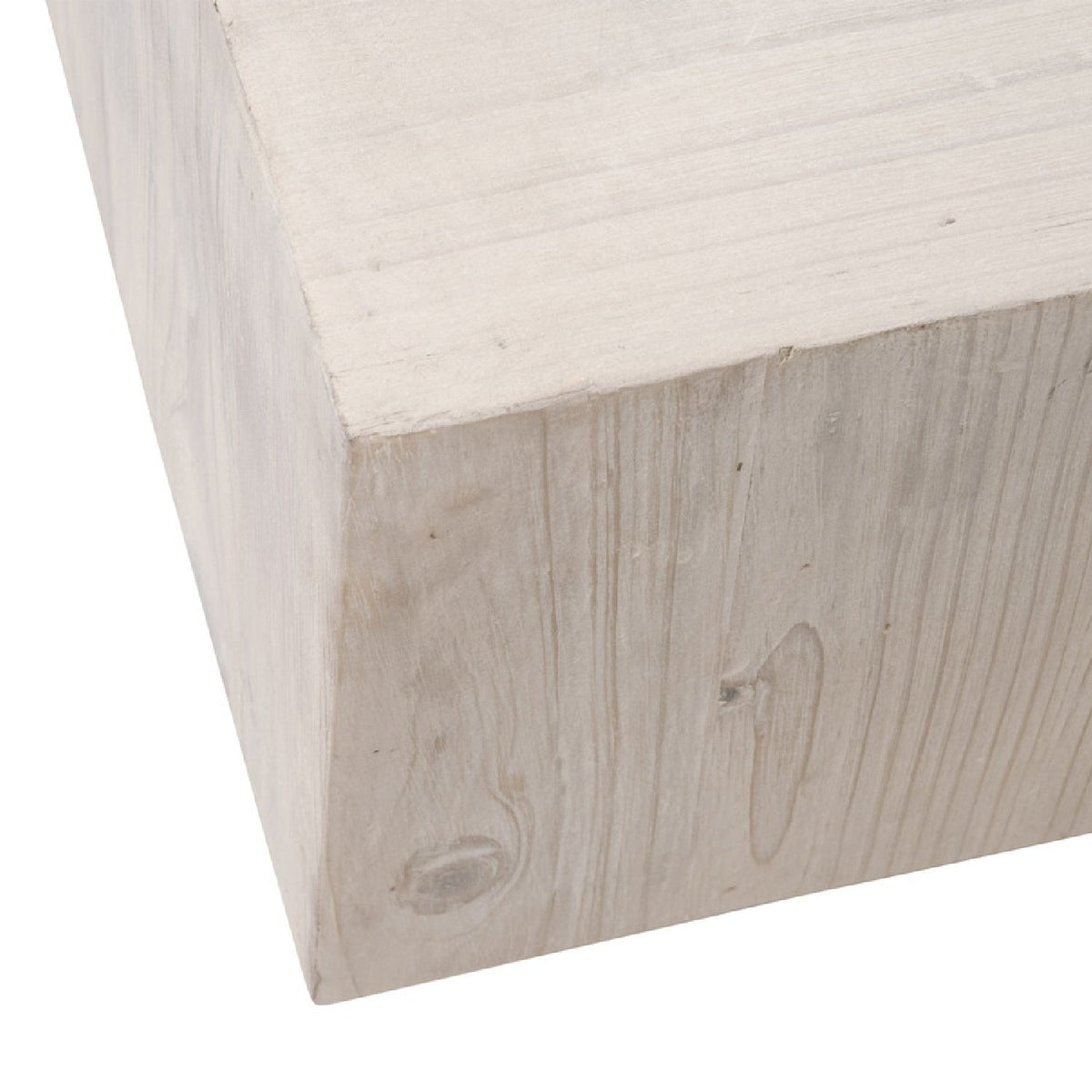 Whitewashed Pine Wood Coffee Table | Living Essentials Montauk