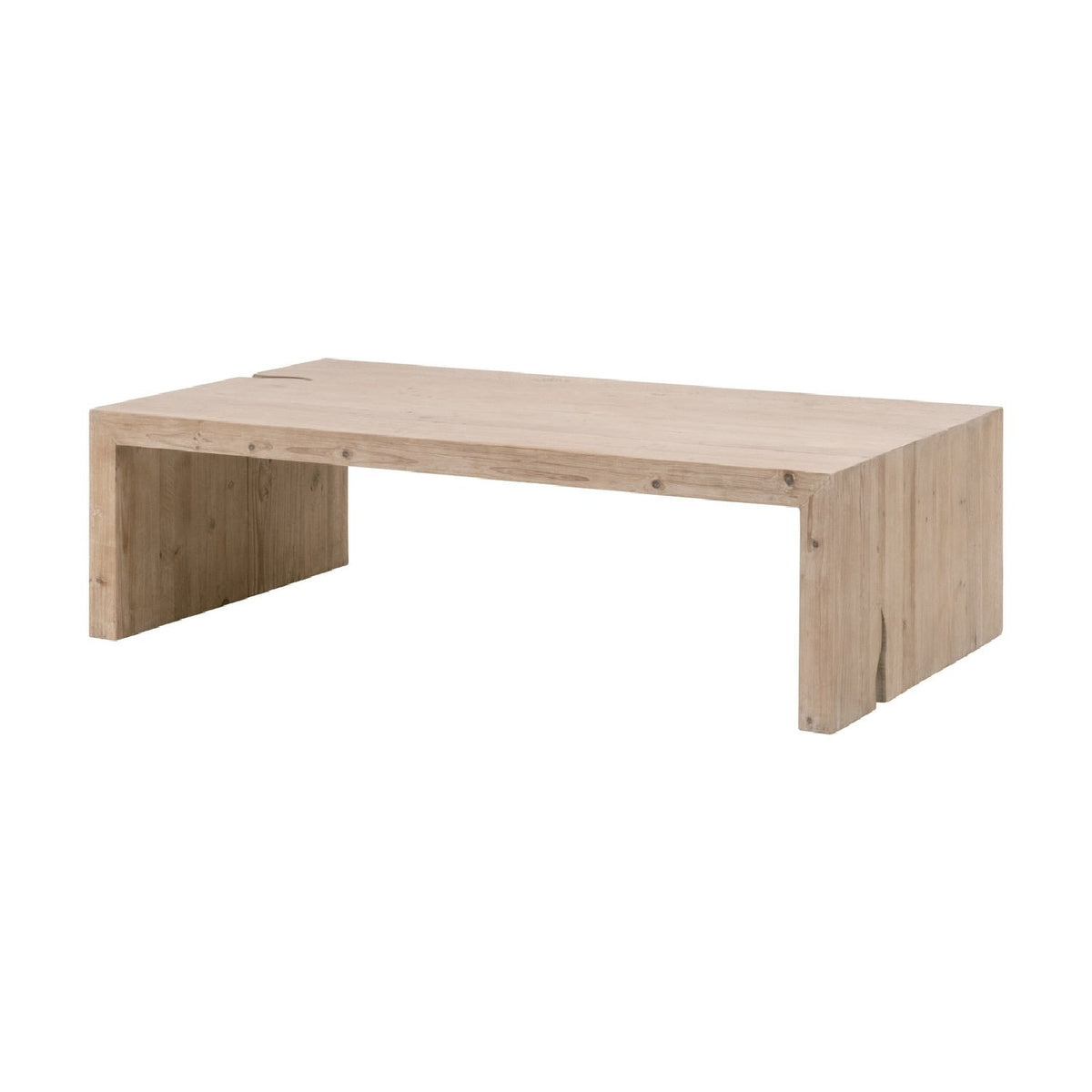 Natural Pine Wood Coffee Table | Living Essentials Reed