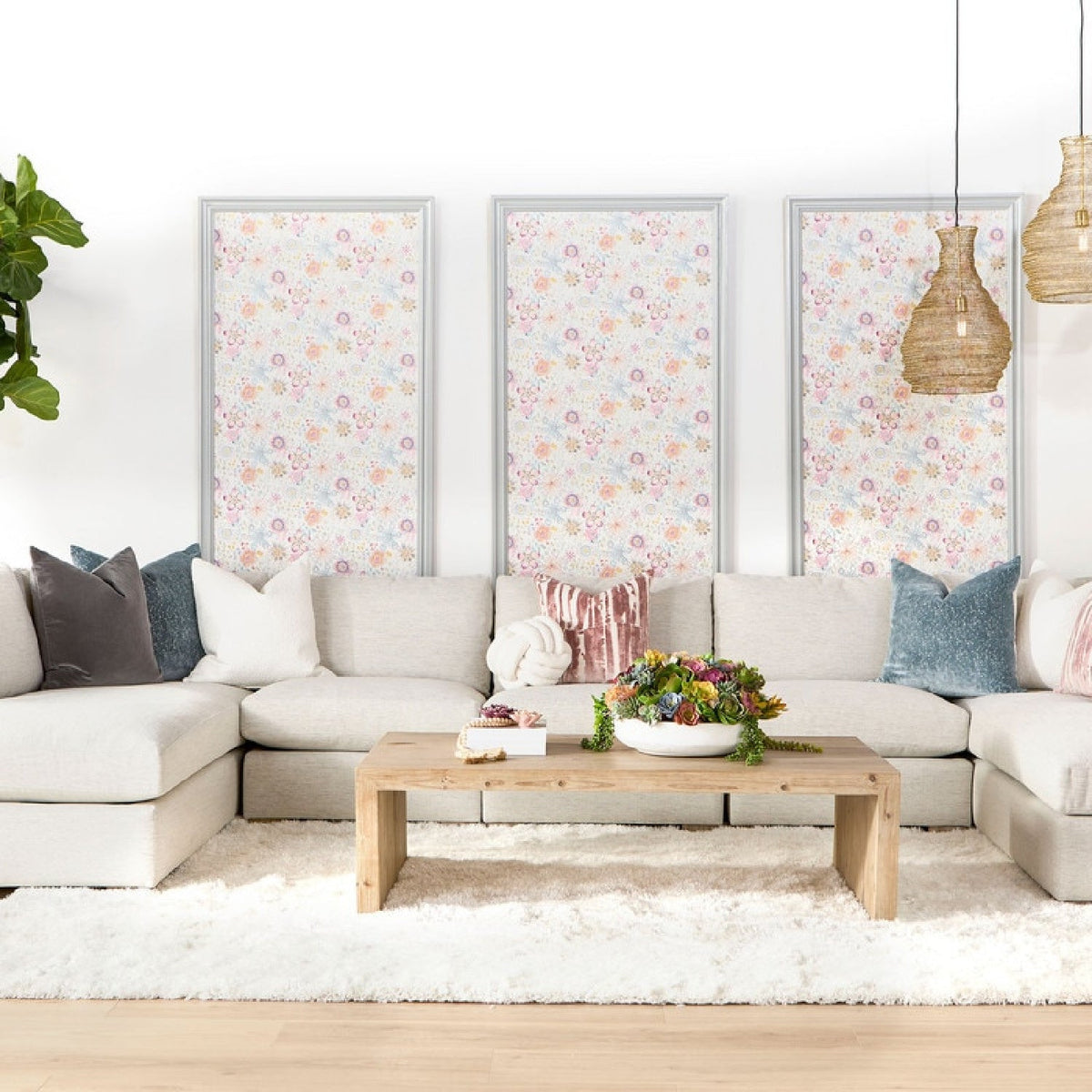 Natural Pine Wood Coffee Table | Living Essentials Reed