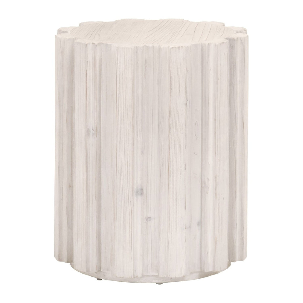 Fluted Pine Accent Table | Living Essentials Roma