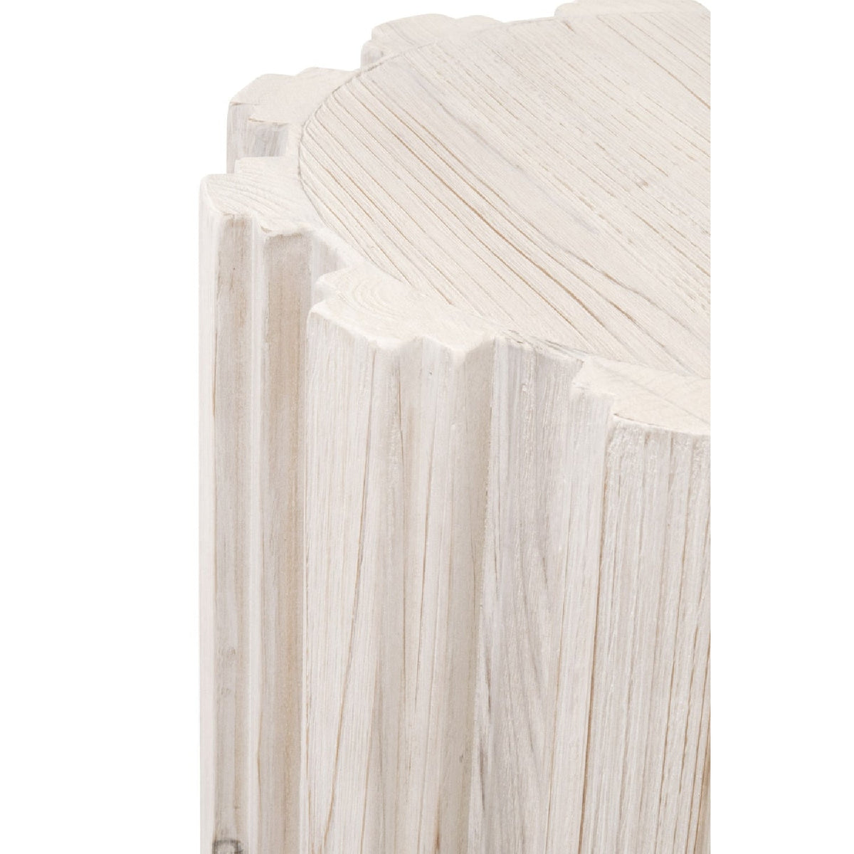 Fluted Pine Accent Table | Living Essentials Roma