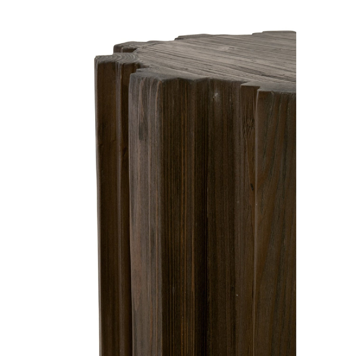Fluted Pine Accent Table | Living Essentials Roma