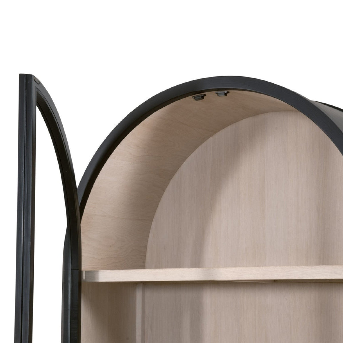 Black Birch Arched Display Cabinet | Living Essentials Toulouse
