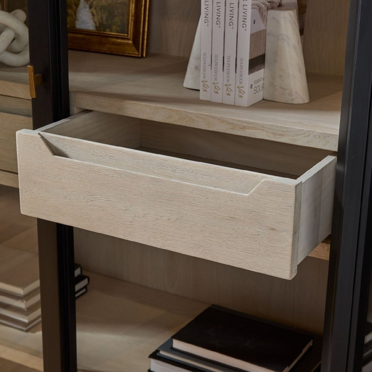 Black Birch Arched Display Cabinet | Living Essentials Toulouse
