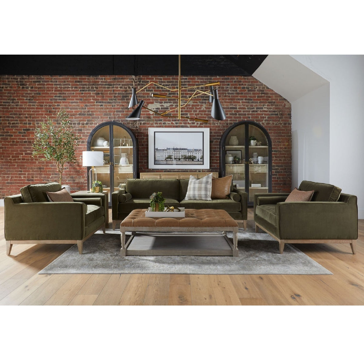 Black Birch Arched Display Cabinet | Living Essentials Toulouse
