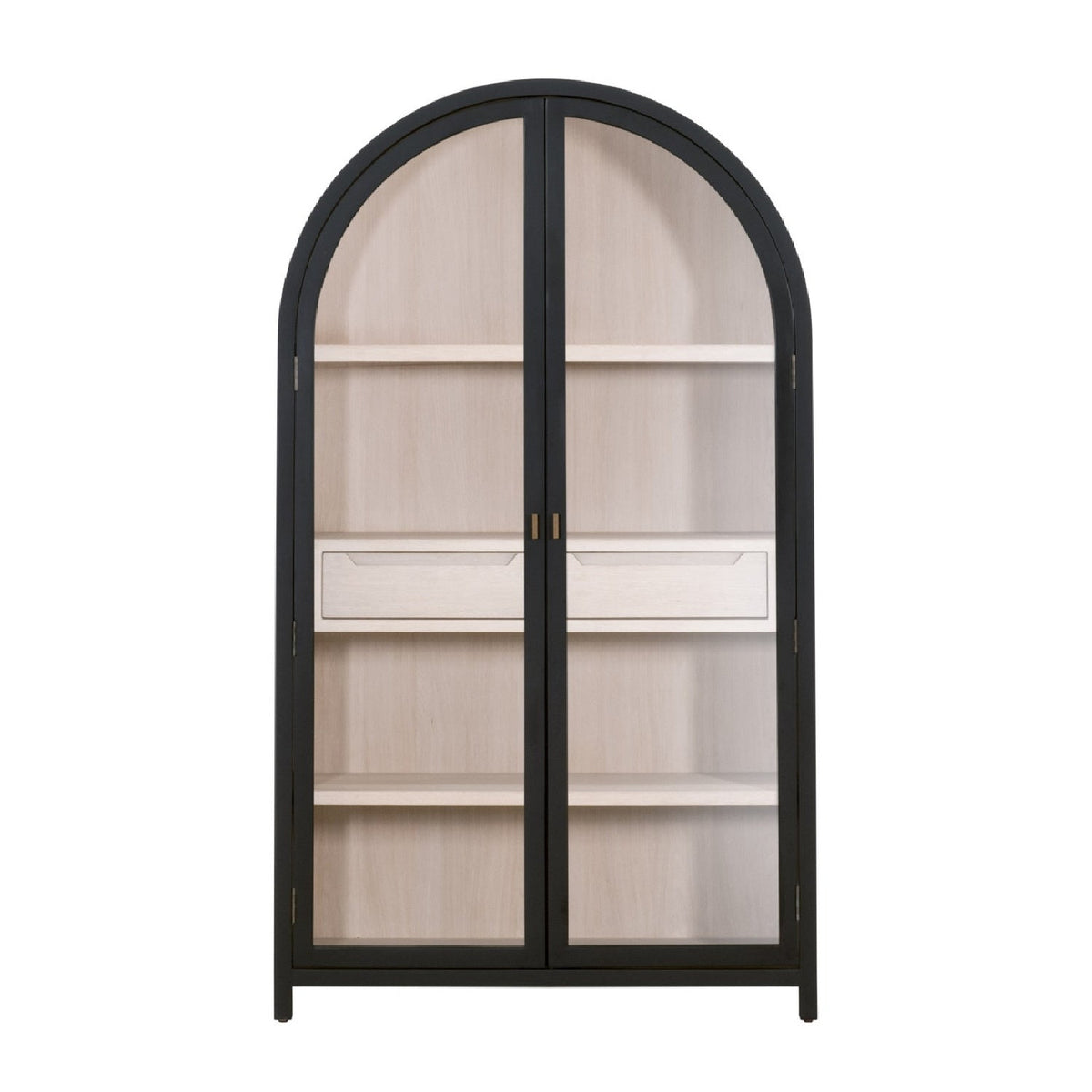 Black Birch Arched Display Cabinet | Living Essentials Toulouse