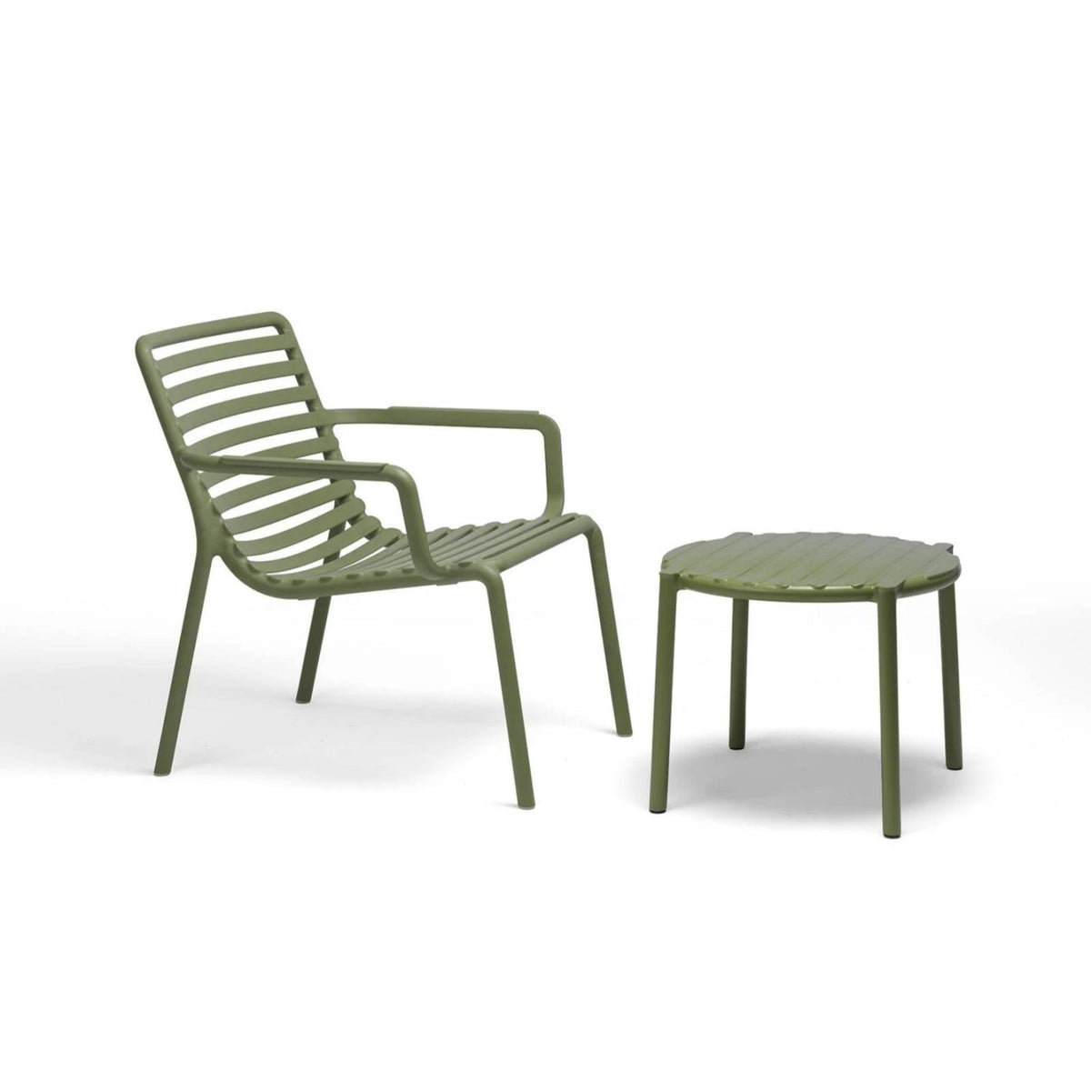 Slatted Round Outdoor Coffee Table | Nardi Doga
