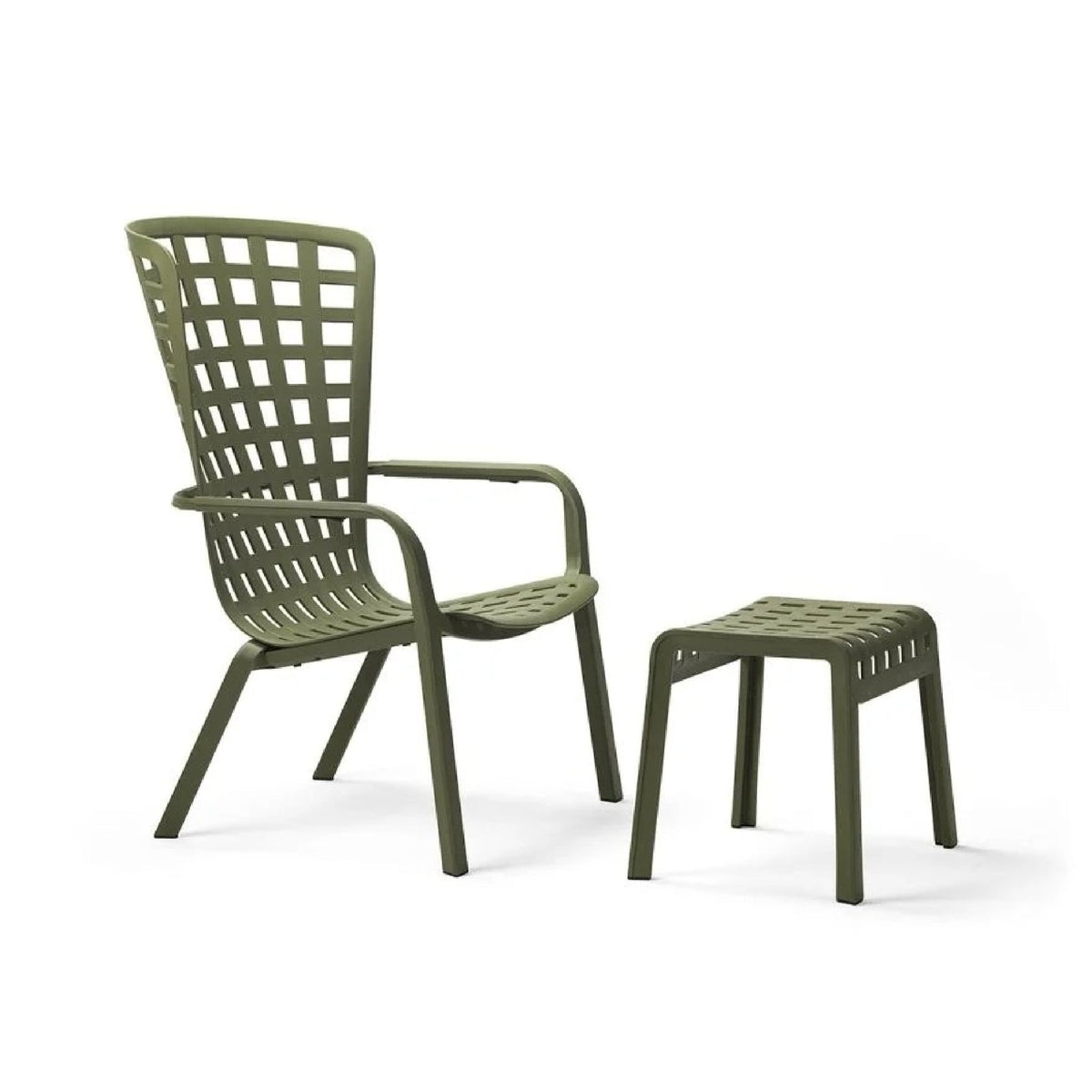 Square Perforated Outdoor Footstool | Nardi Poggio