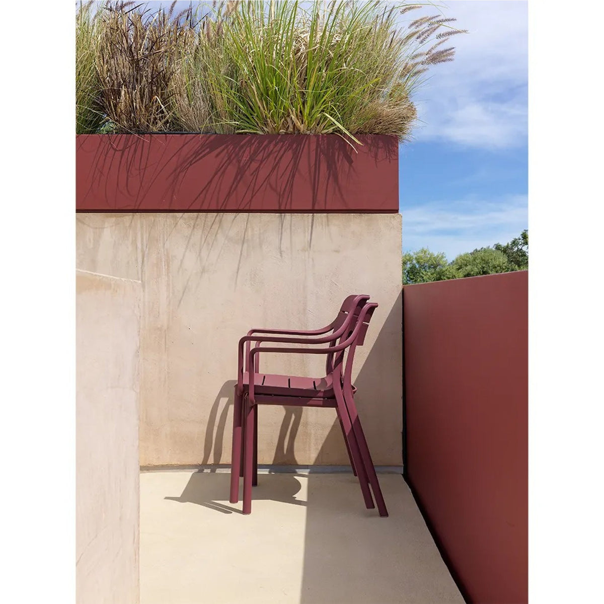 Fiberglass Outdoor Monobloc Dining Armchair | Nardi Cassia