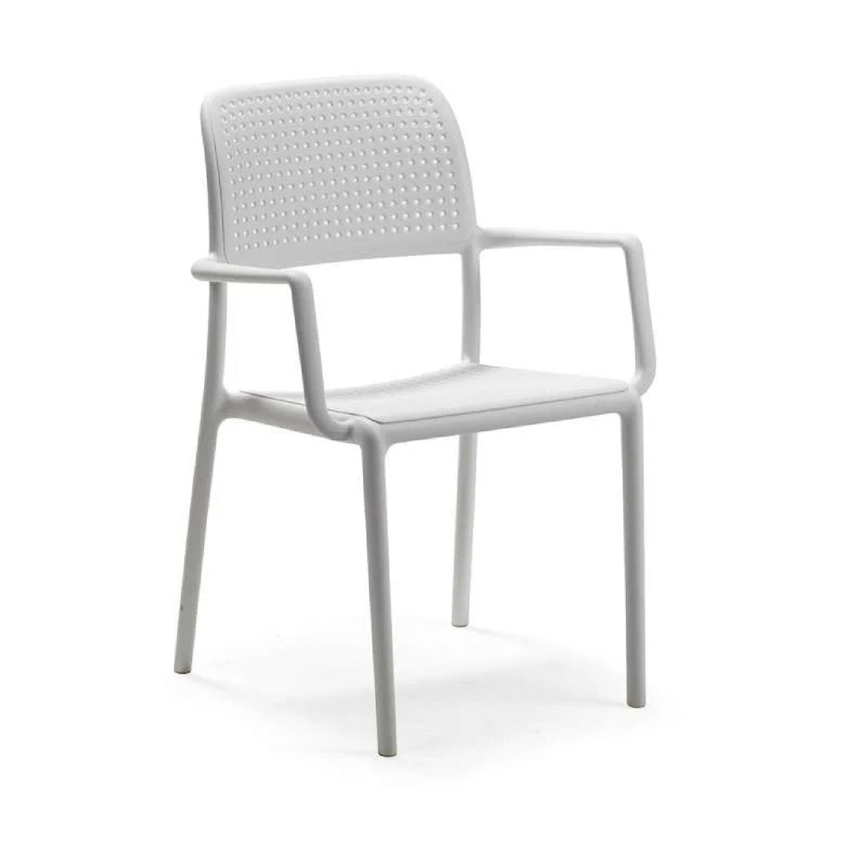 Perforated Fiberglass Outdoor Dining Armchair | Nardi Bora