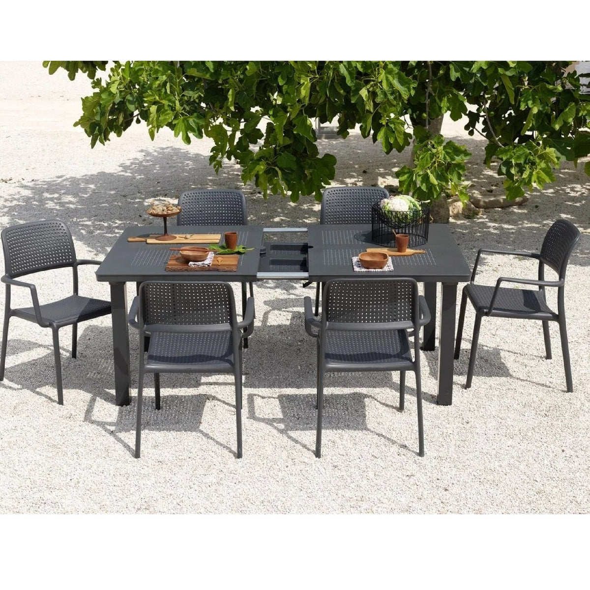 Perforated Fiberglass Outdoor Dining Armchair | Nardi Bora