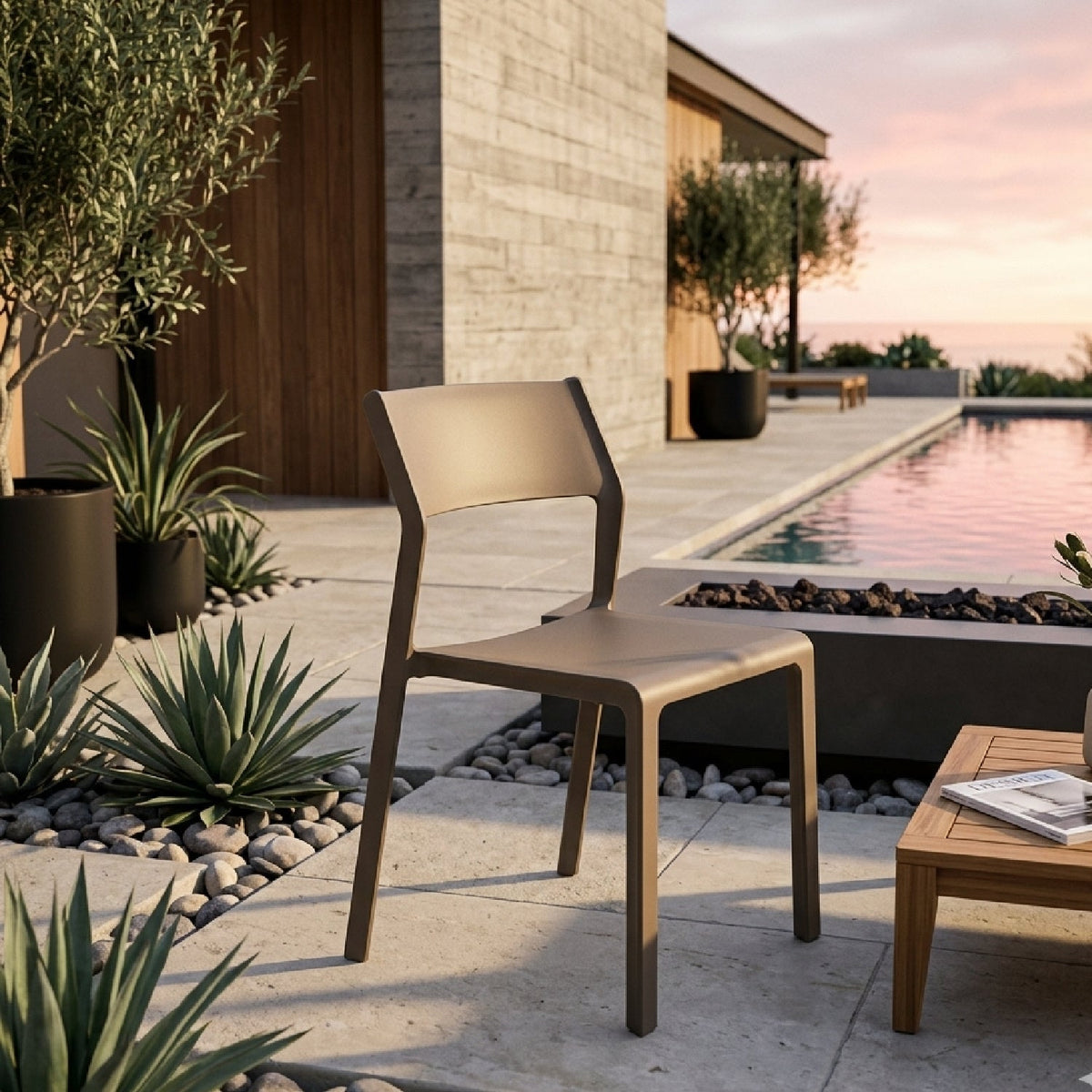 Open-back Outdoor Dining Chair | Nardi Trill