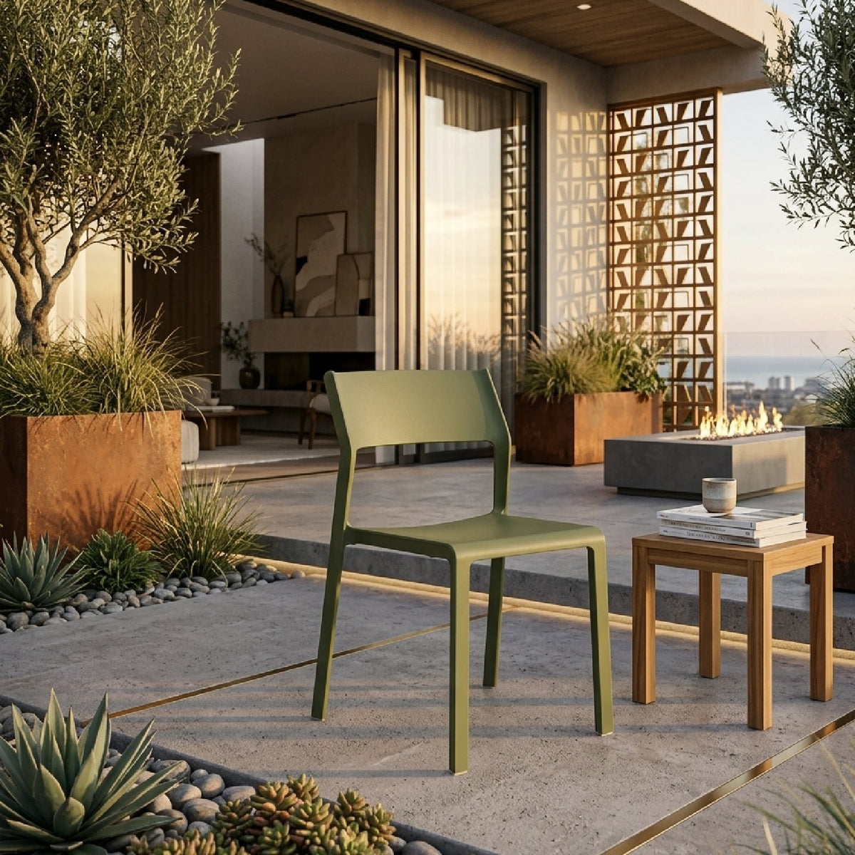 Open-back Outdoor Dining Chair | Nardi Trill