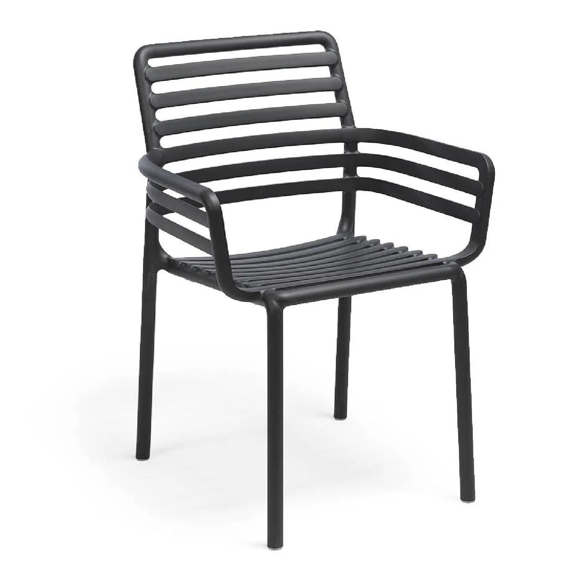 Slatted Outdoor Monobloc Dining Armchair | Nardi Doga