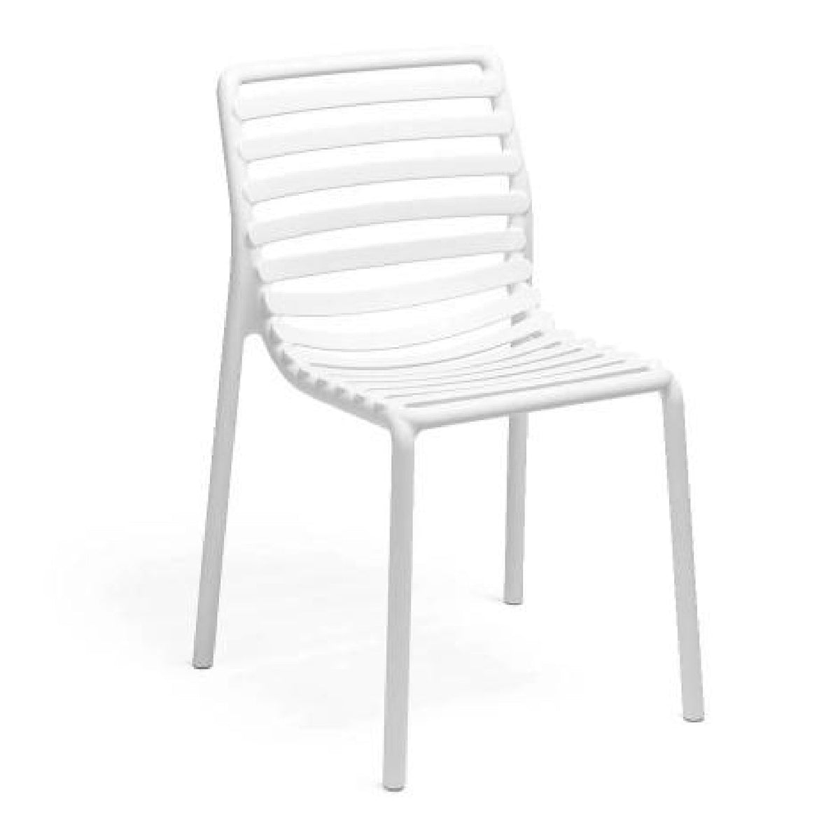 Slatted Outdoor Monobloc Dining Chair | Nardi Doga