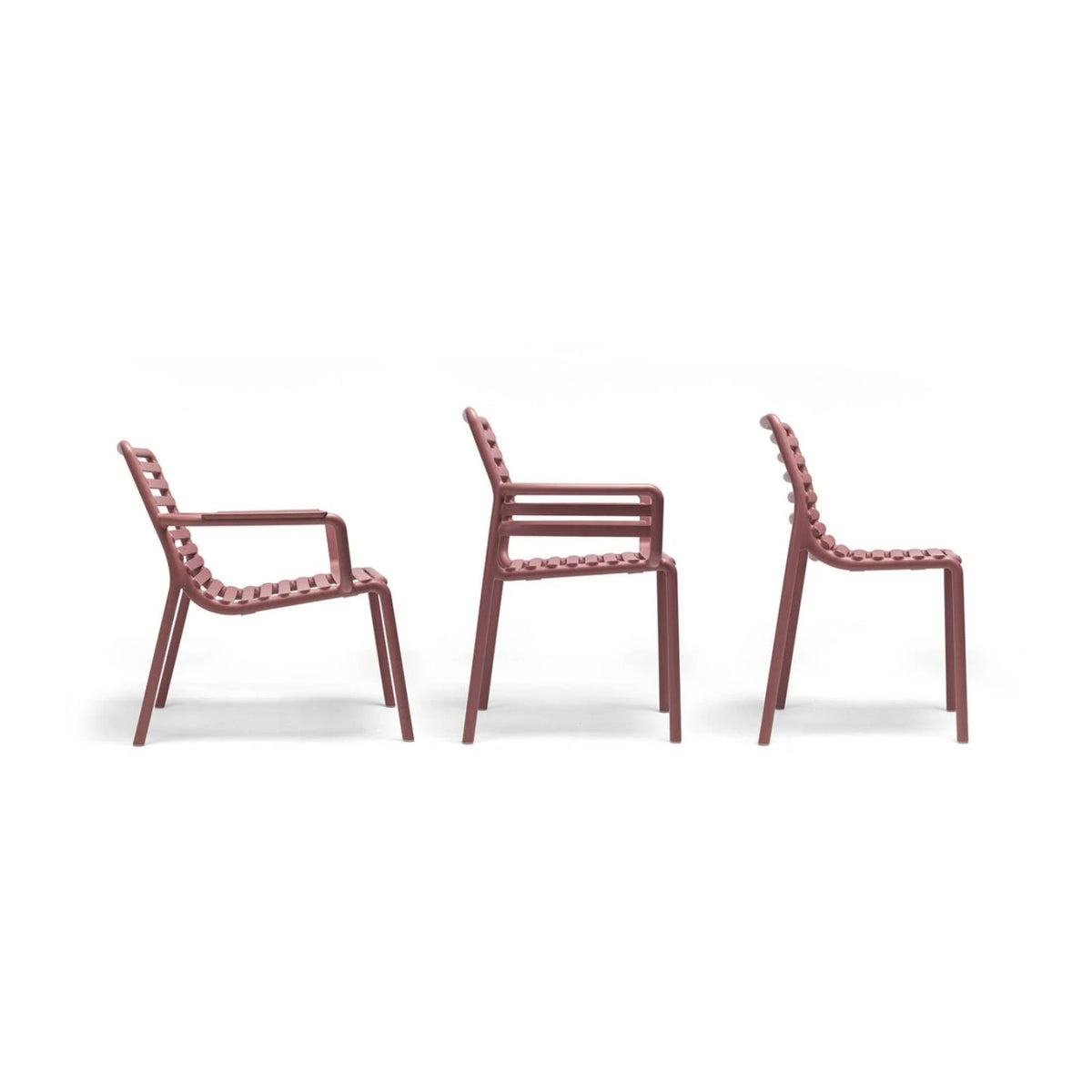 Slatted Outdoor Monobloc Dining Chair | Nardi Doga
