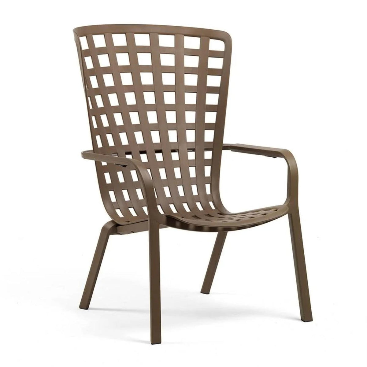 Square Perforated Reclining Outdoor Armchair | Nardi Folio