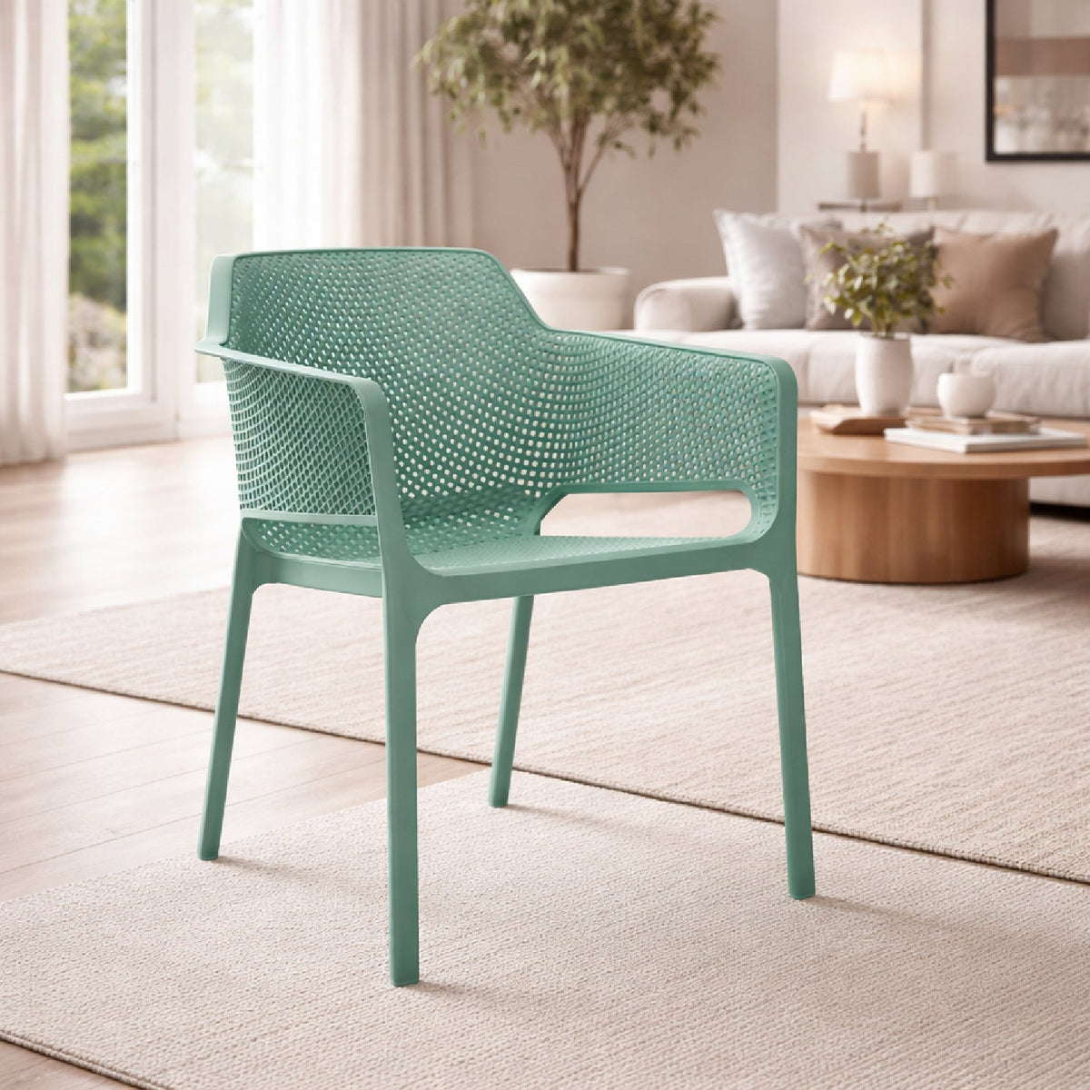Square Perforated Outdoor Dining Armchair | Nardi Net