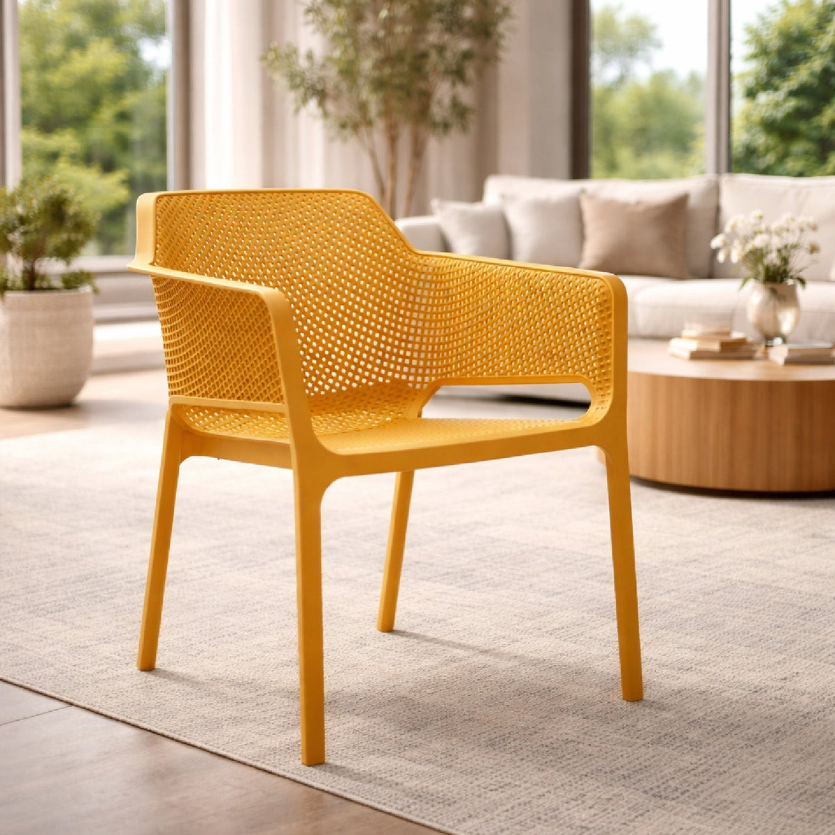 Square Perforated Outdoor Dining Armchair | Nardi Net