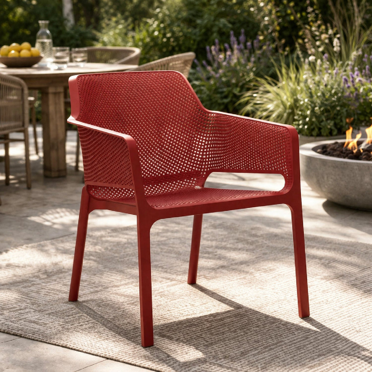 Outdoor Perforated Cushioned Armchair | Nardi Net Relax