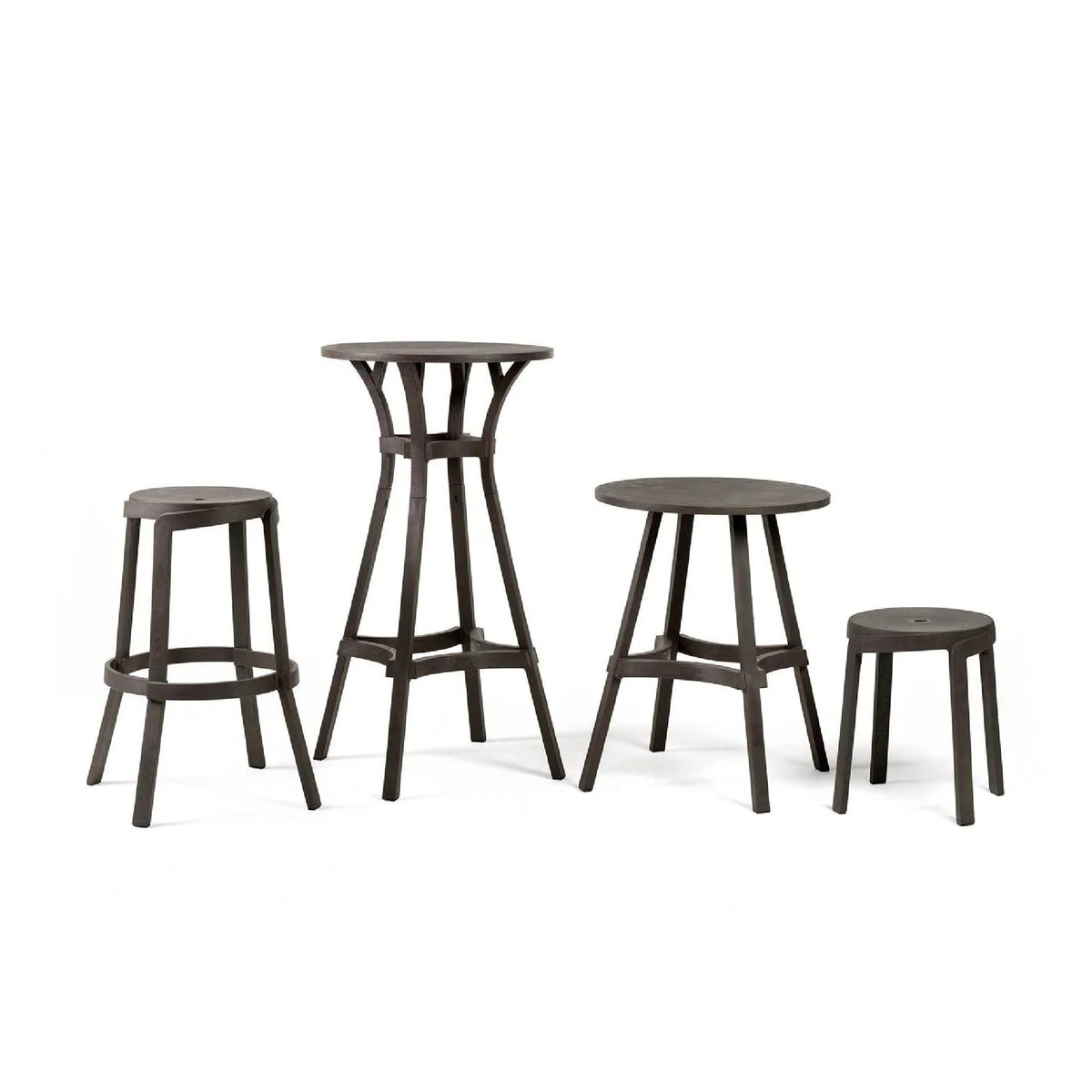 Regenerated Fiberglass Round Outdoor Stool | Nardi Stack Mini