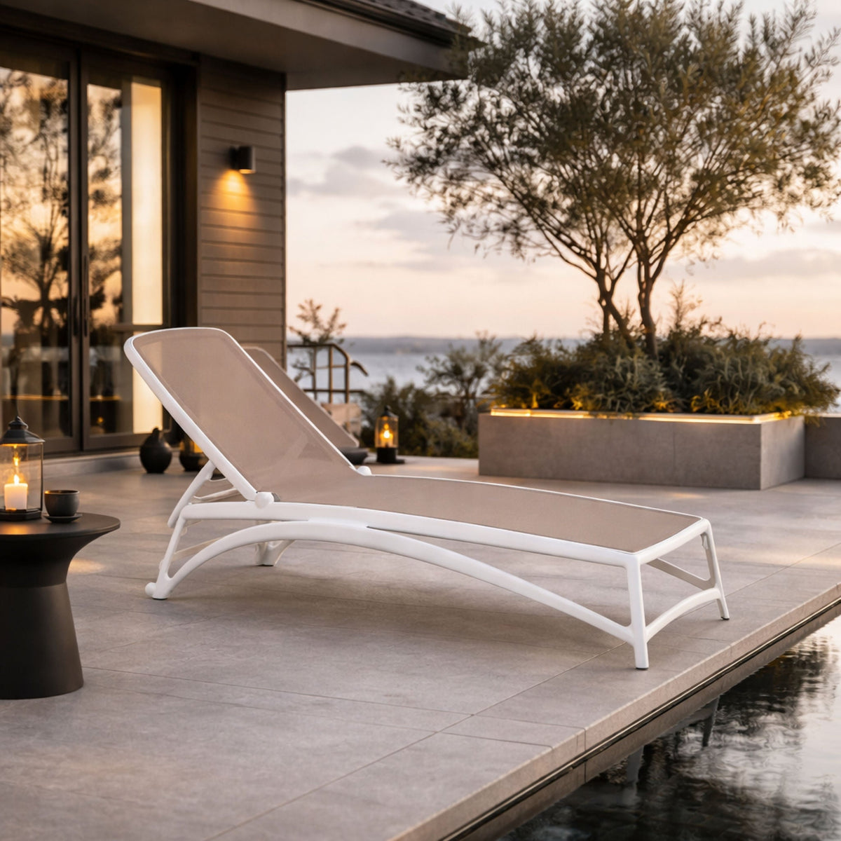 Fiberglass Frame Outdoor Chaise Lounge | Nardi Atlantico