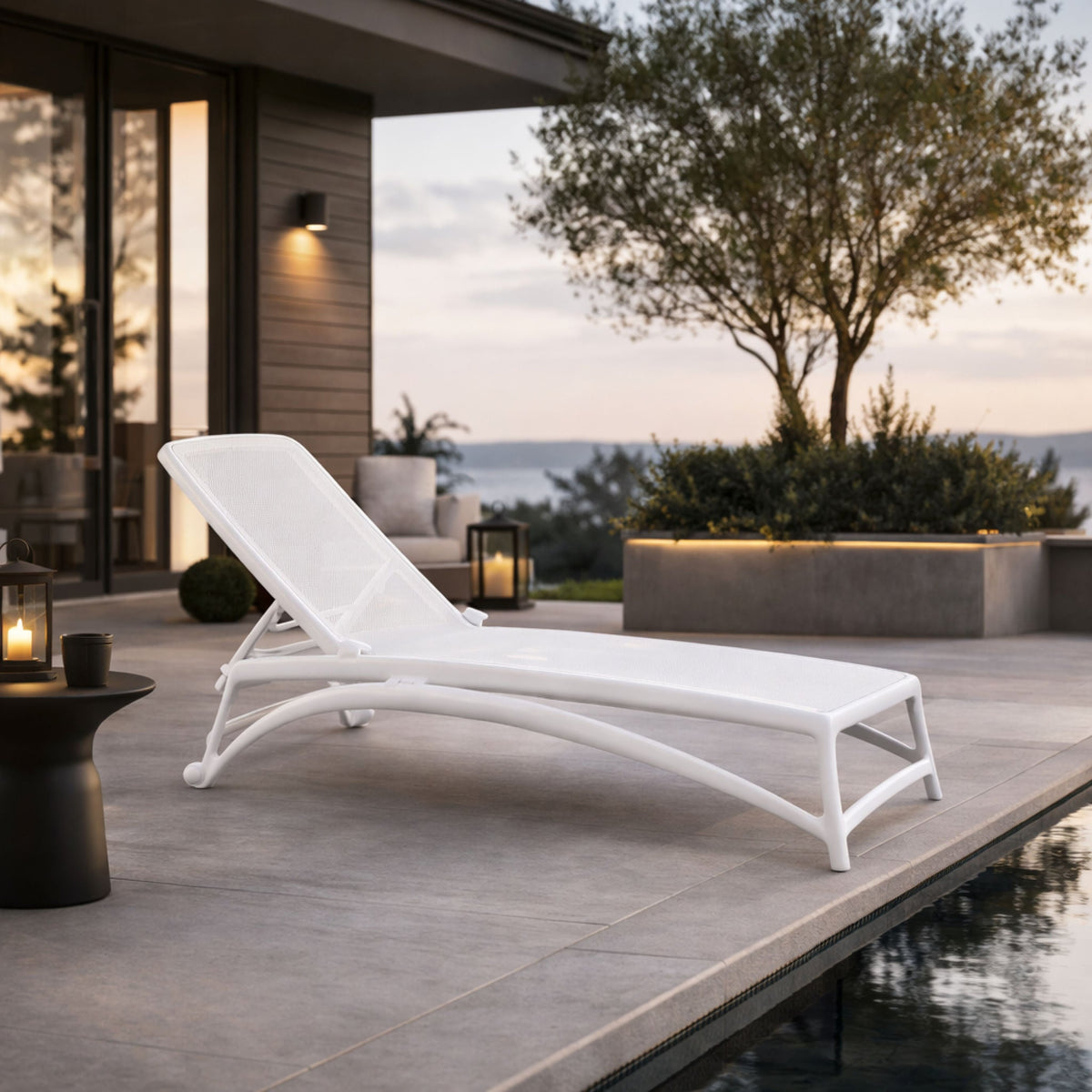 Fiberglass Frame Outdoor Chaise Lounge | Nardi Atlantico