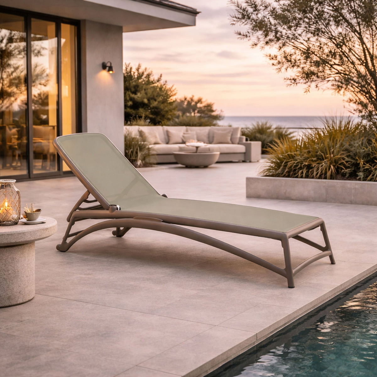 Fiberglass Frame Outdoor Chaise Lounge | Nardi Atlantico