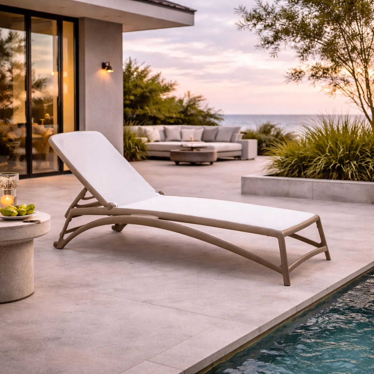 Fiberglass Frame Outdoor Chaise Lounge | Nardi Atlantico