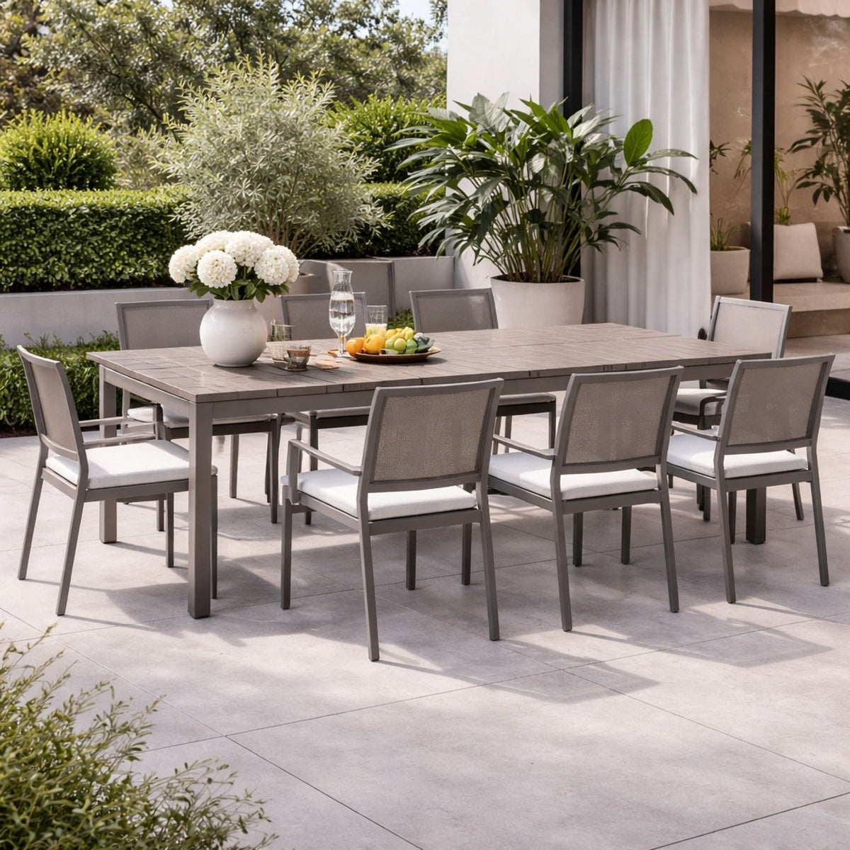 Aluminum Framed Extendible Outdoor Dining Table | Nardi Rio