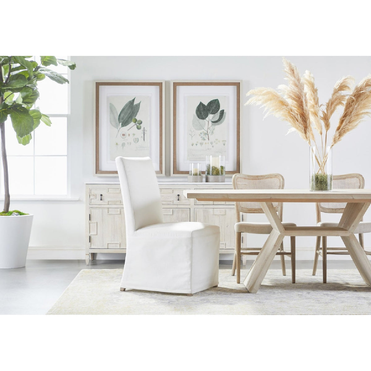 Cane-Back Dining Chair Set (2) | Living Essentials Cela