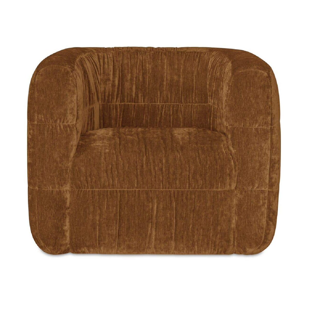 Ruched Chenille Swivel Chair | Novi Living Robson