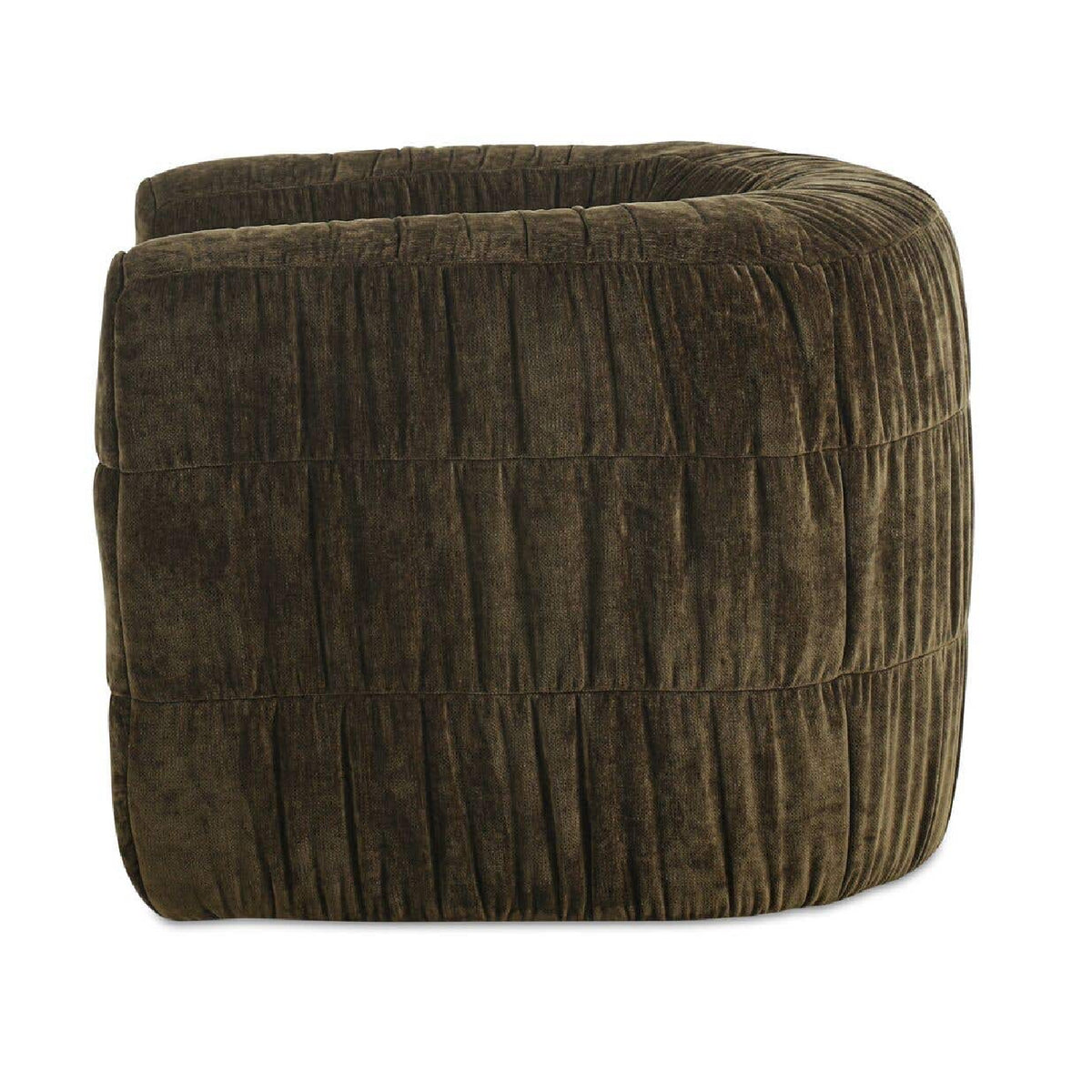 Ruched Chenille Swivel Chair | Novi Living Robson