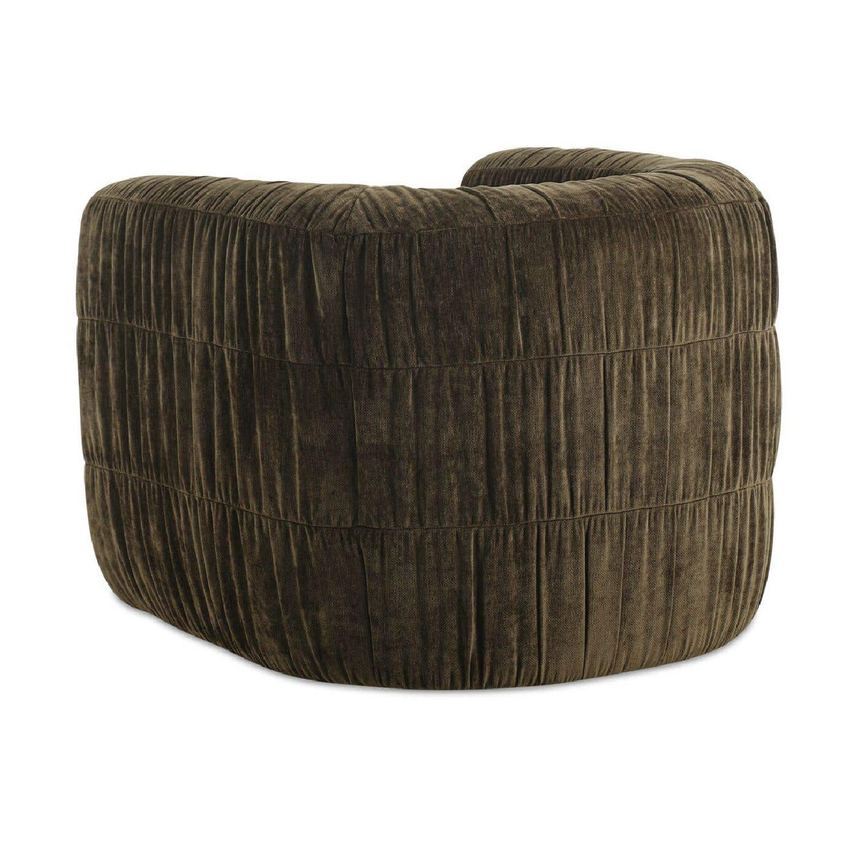 Ruched Chenille Swivel Chair | Novi Living Robson