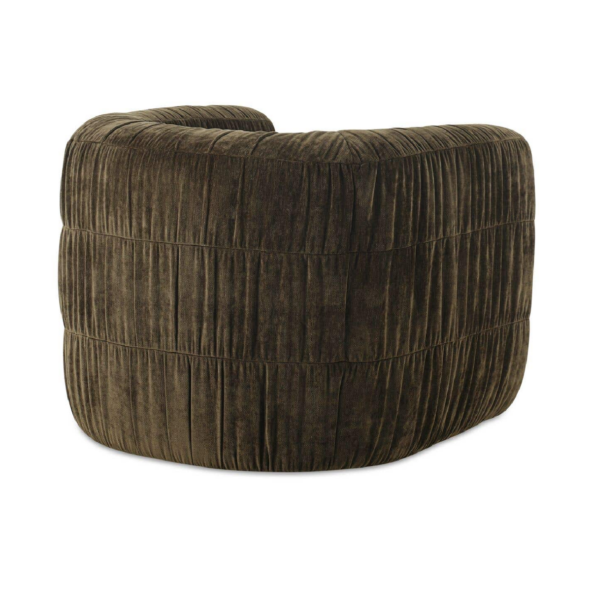 Ruched Chenille Swivel Chair | Novi Living Robson