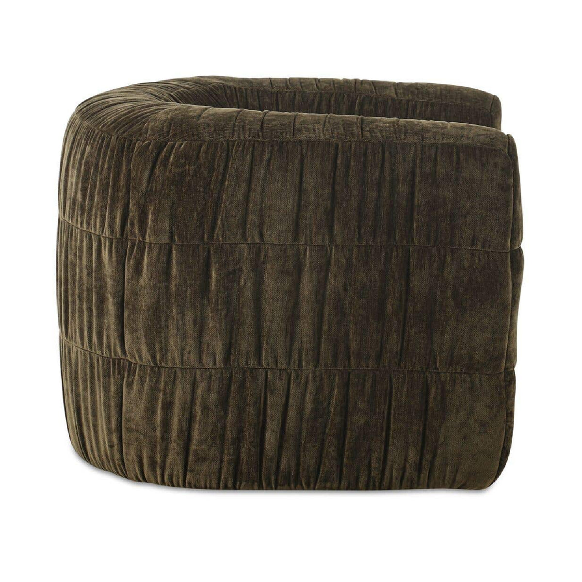 Ruched Chenille Swivel Chair | Novi Living Robson