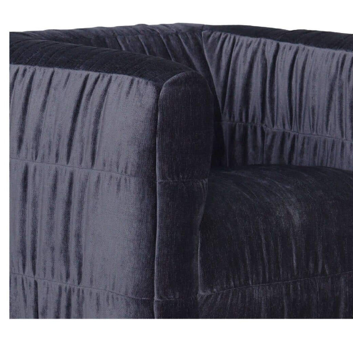 Ruched Chenille Swivel Chair | Novi Living Robson