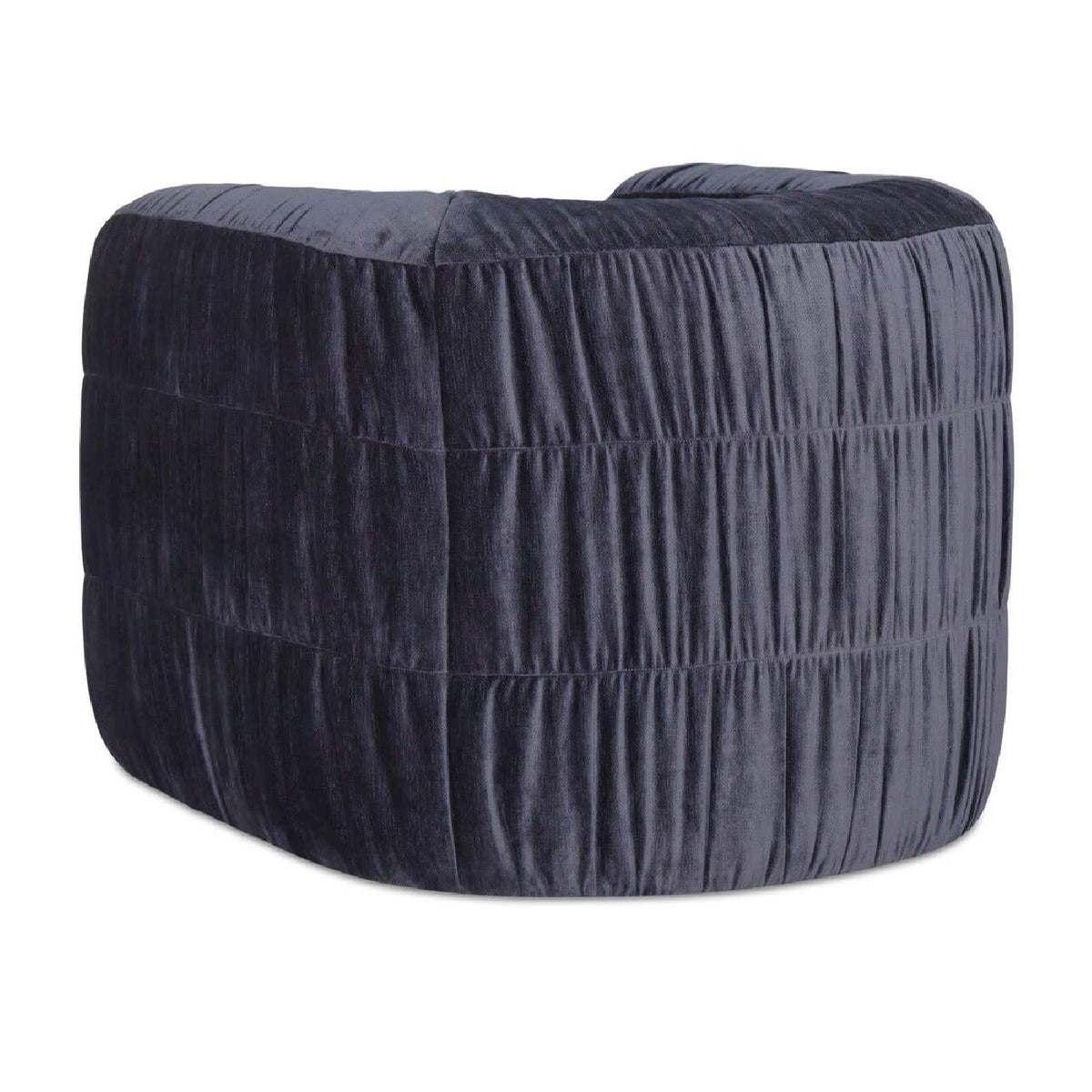 Ruched Chenille Swivel Chair | Novi Living Robson