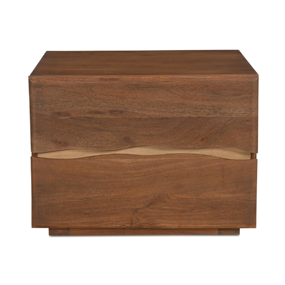 Modern European furniture - Solid Acacia 2-Drawer Nightstand - www.oroa.com